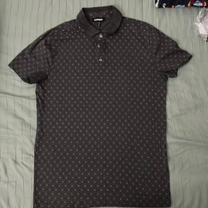 EXPRESS POLO SHIRT. Grey color. SIZE MEDIUM TALL.